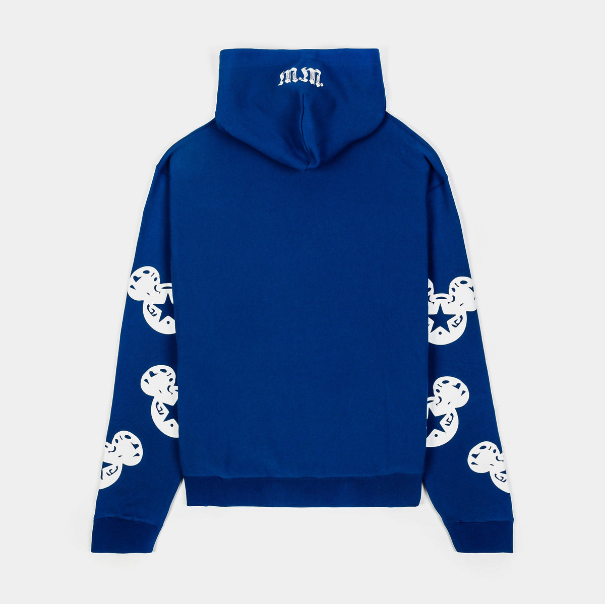 Exclusive Disney Mickey Real Life By Shoe Palace Star Pullover Mens Hoodie (Blue/White) — S — Back View
