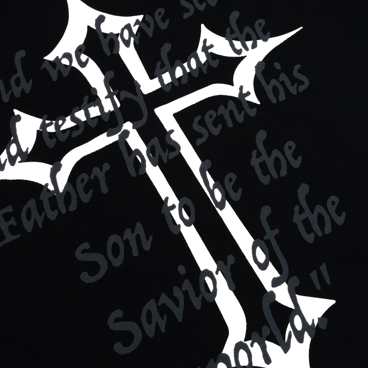 Exclusive The Savior Mens Short Sleeve Shirt (Black/Red) — XS — Top View