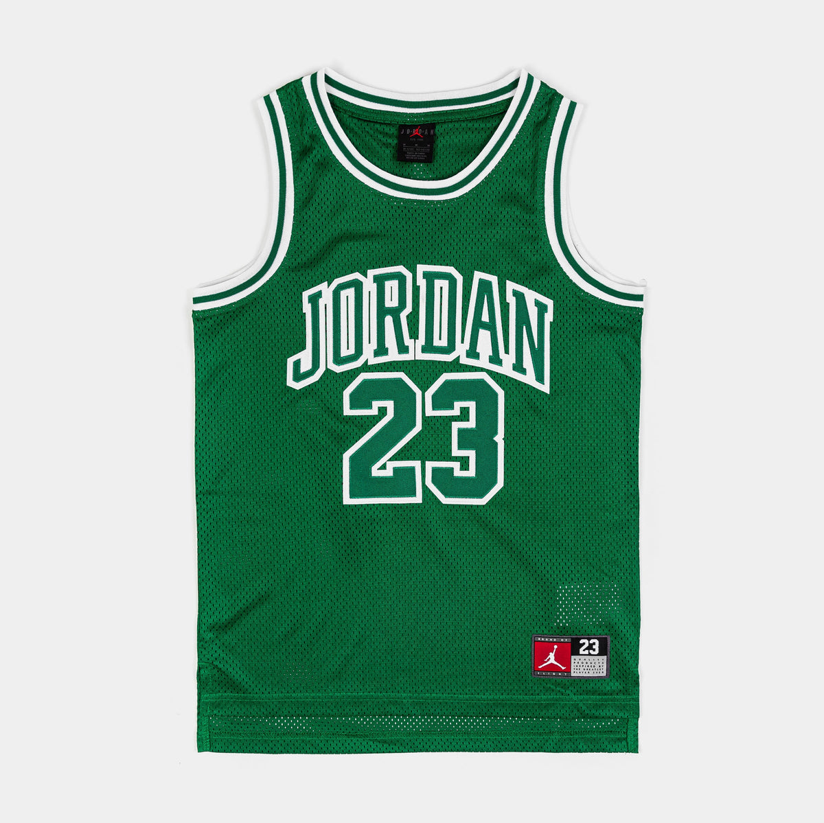 Exclusive JDN 23 Grade School Jersey (Green/White) — S — Front View