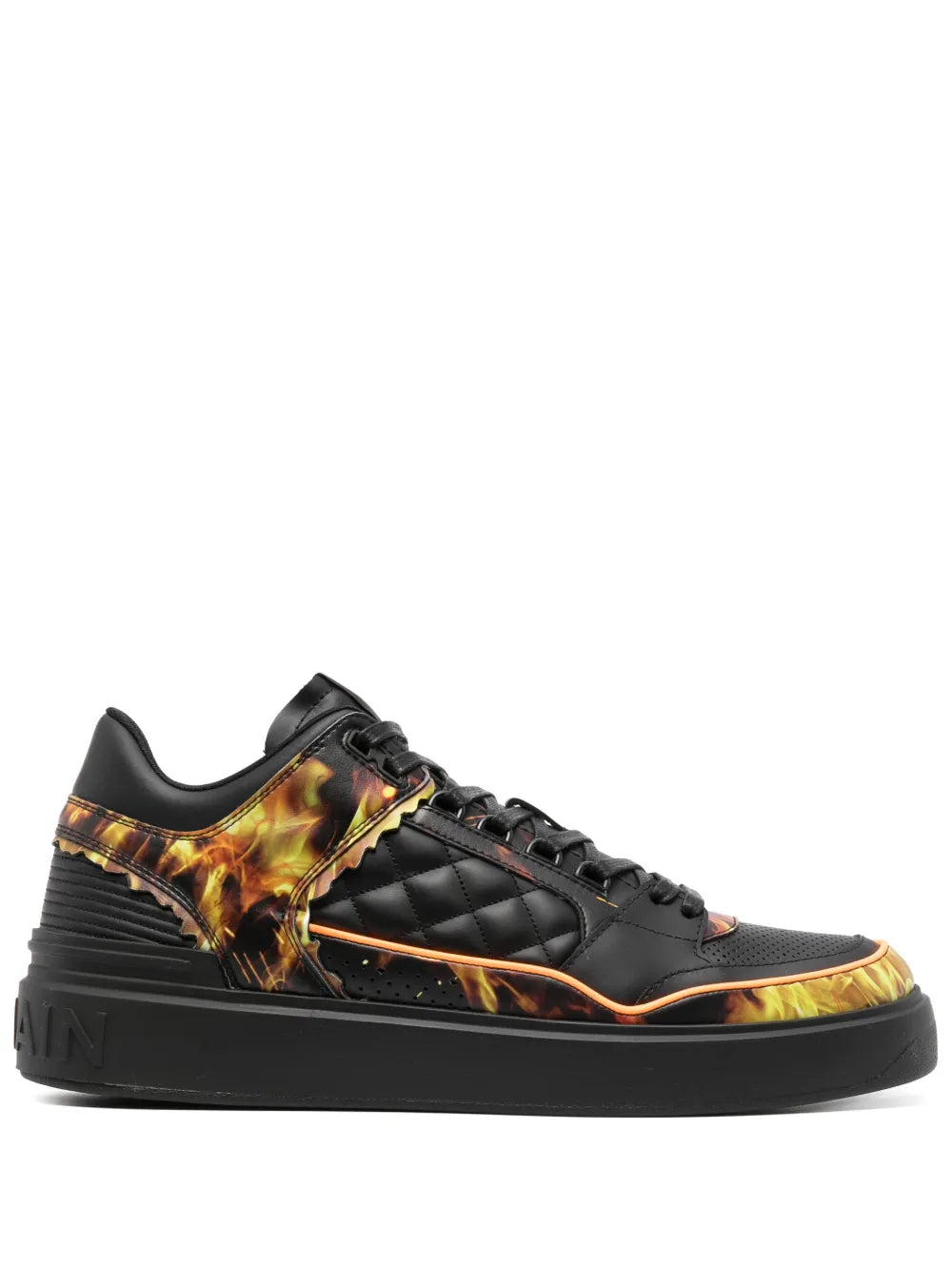 B-Court Flame-Print Leather