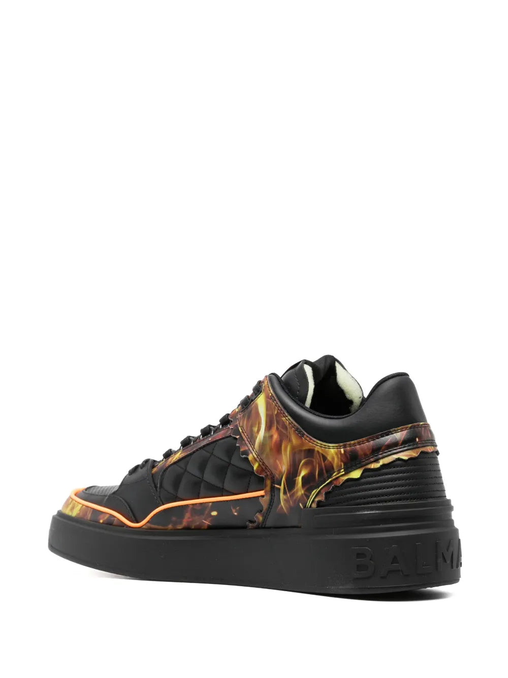 B-Court Flame-Print Leather