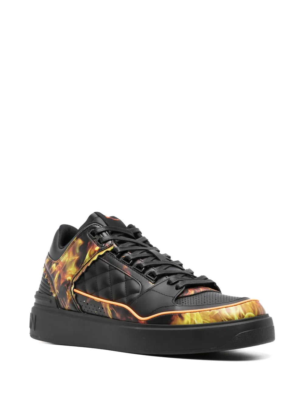 B-Court Flame-Print Leather