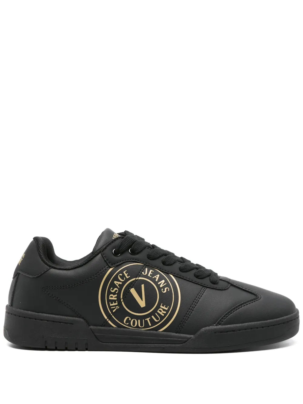 Jeans Couture Logo-Print Leather