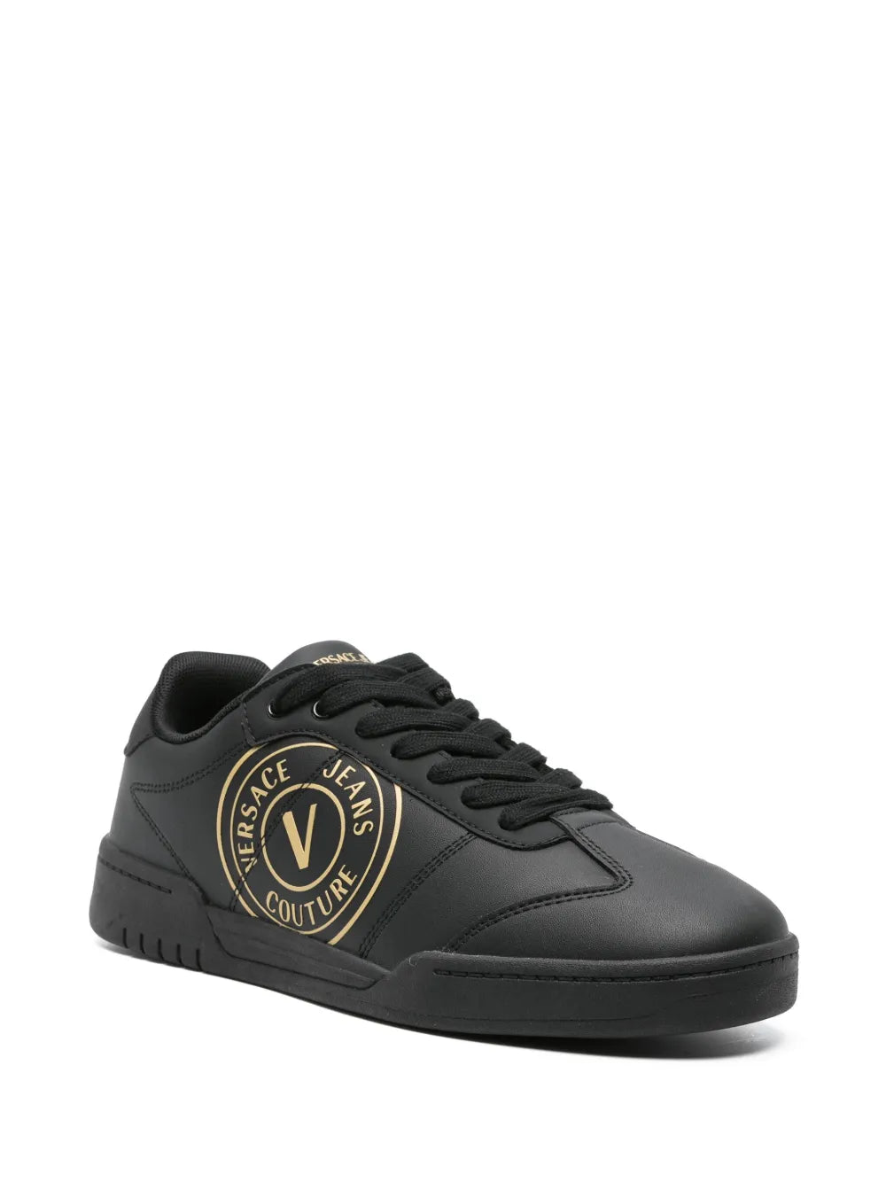 Jeans Couture Logo-Print Leather