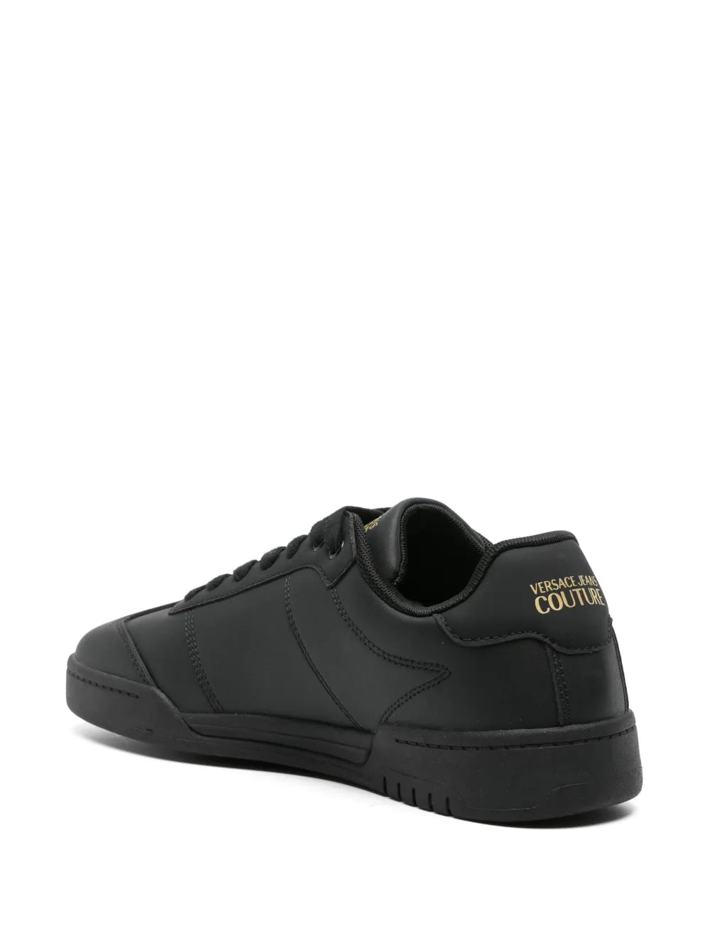 Jeans Couture Logo-Print Leather