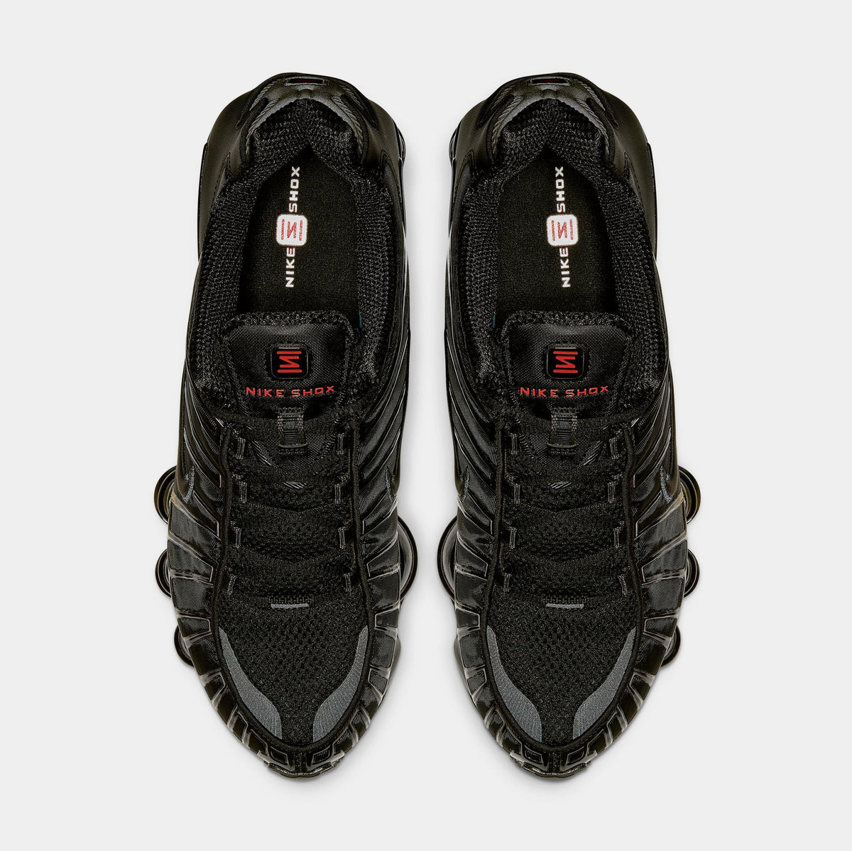 Exclusive Shox TL Mens Running Shoes (Black/Metallic Hematite/Max Orange/Black) — 6 — Side View
