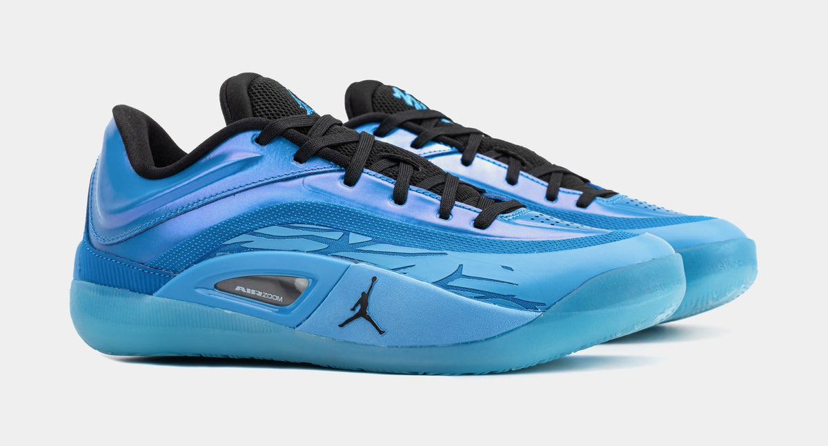 Exclusive Zion 4 Iridescence Mens Basketball Shoes (Light Photo Blue/Coast/Black/Blue Gaze) — 8 — Top View