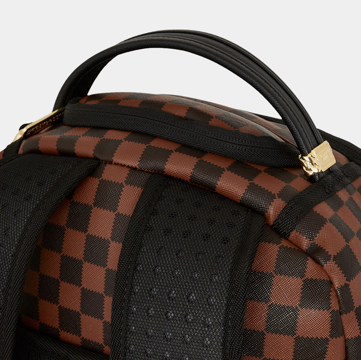Exclusive Sawtooth Sharks In Paris Mens Backpack (Brown/Black) — OS — Detail View