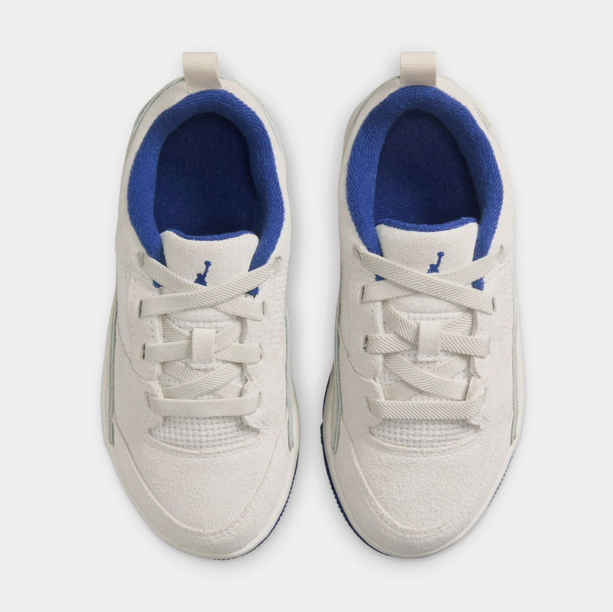 Exclusive Flight Court Preschool Basketball Shoes (Phantom/Chile Red/Deep Royal Blue) — 10.5C — Side View