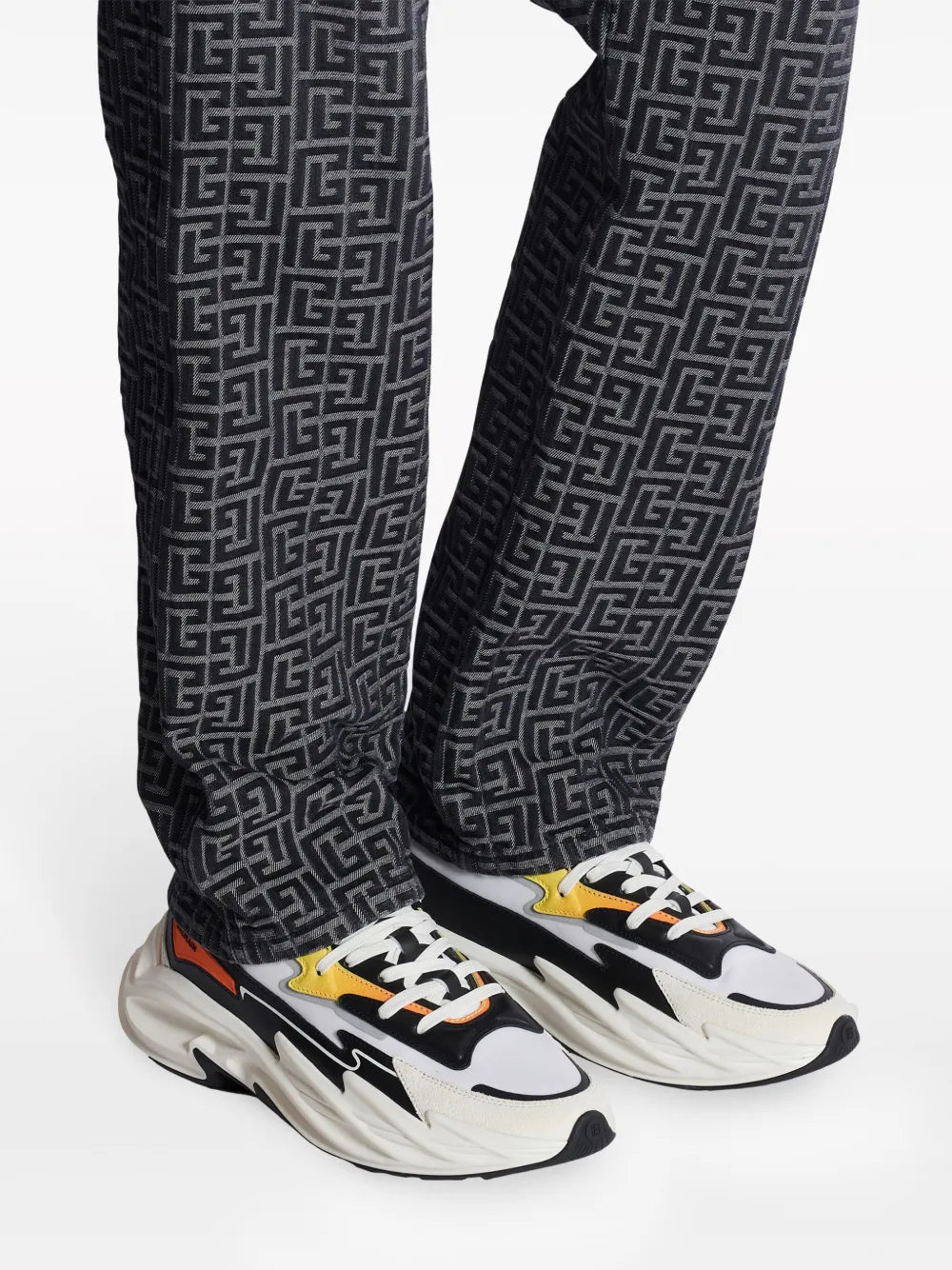 Run-Row Embossed-Logo Trainers