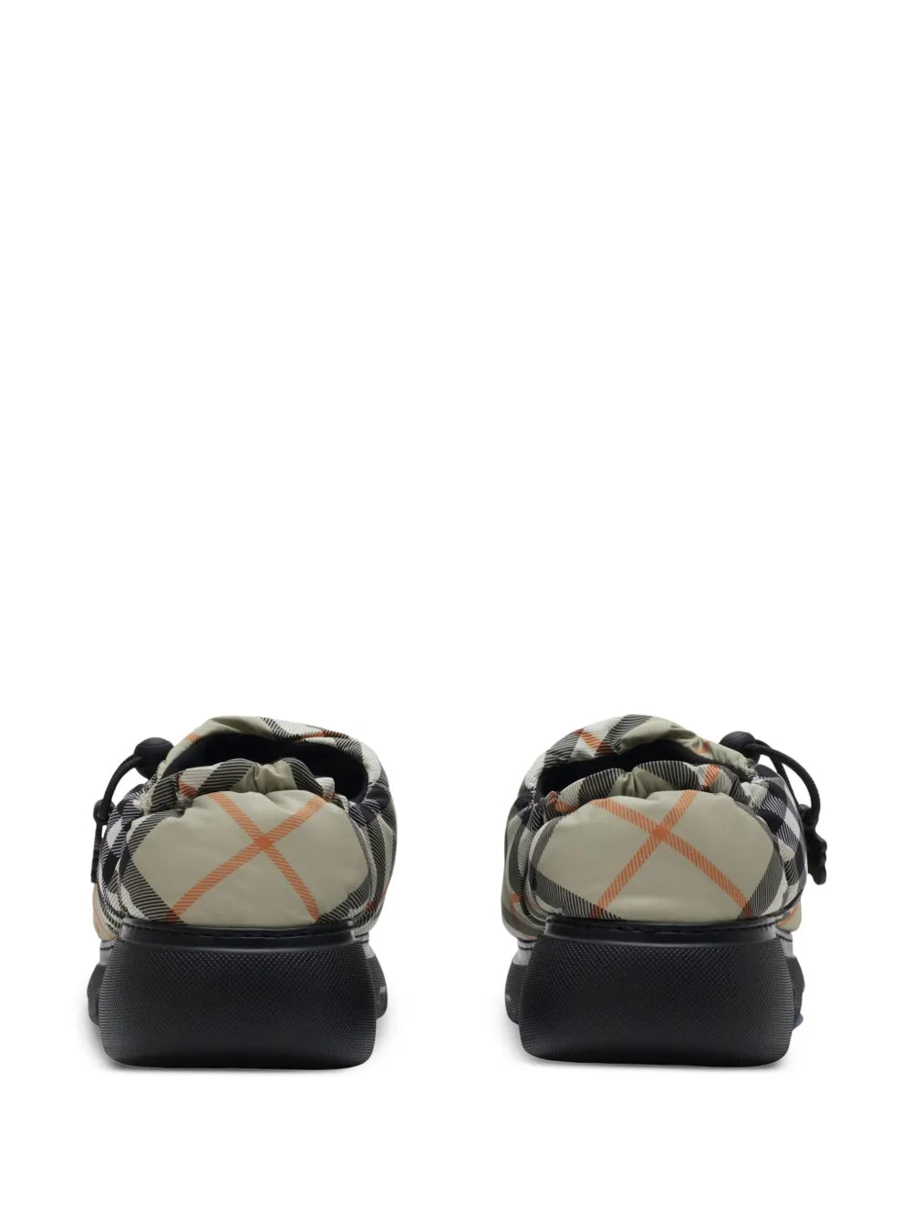 Check Pattern Pillow Mules