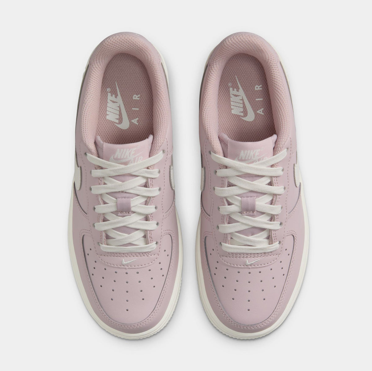 Exclusive Air Force 1 Grade School Lifestyle Shoes (Particle Rose/Sail) — 1Y — Side View
