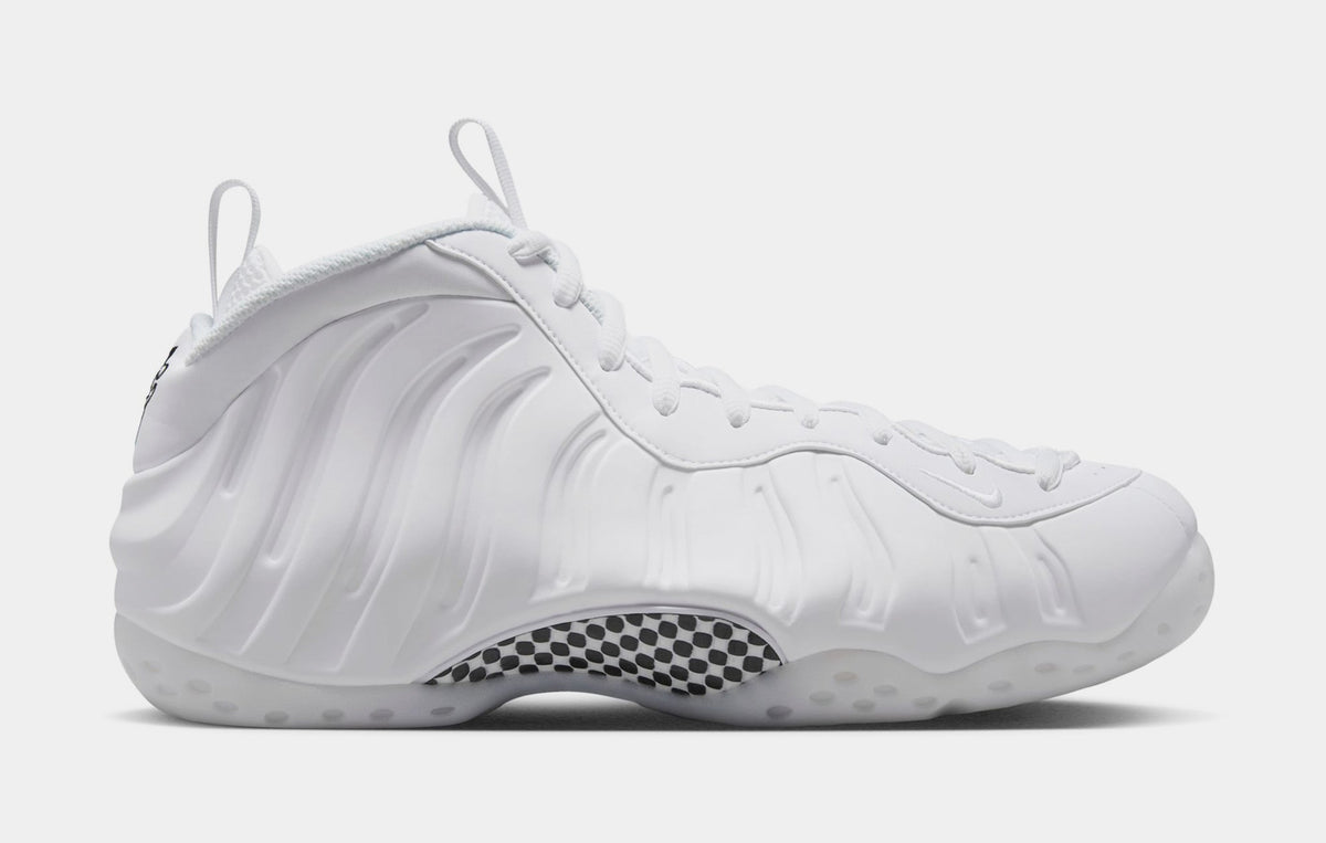 Exclusive Air Foamposite One Mens Lifestyle Shoes (White/White/White) — 8 — Front View