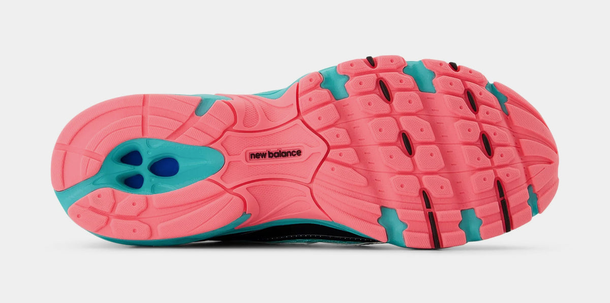 Exclusive 740v2 Mens Running Shoes (Cyber Jade/Black/Pink) — 4 — Top View