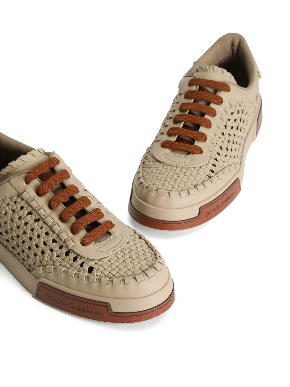Mesh-Panelling Leather