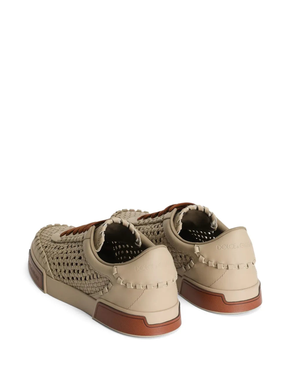 Mesh-Panelling Leather