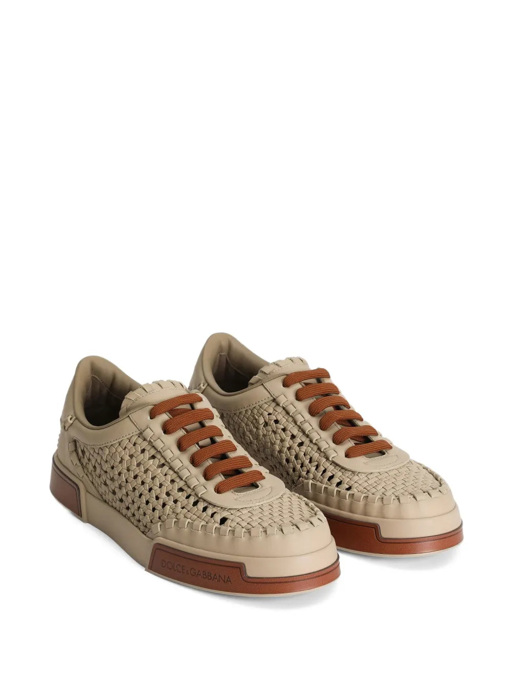 Mesh-Panelling Leather