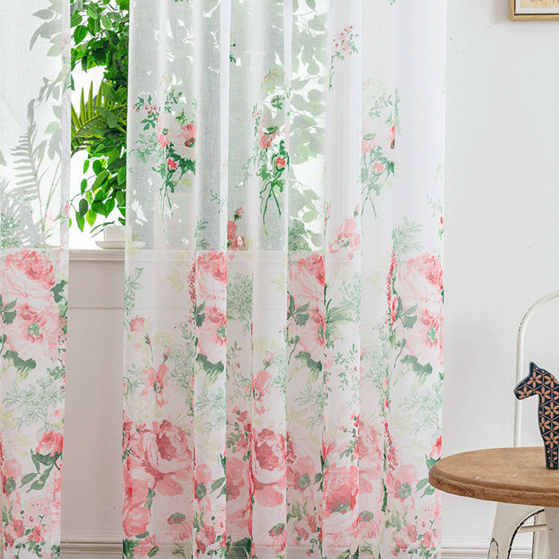 Exclusive Light Transmission Decorative Curtain — Blue — Size 1x 2 M — Side View