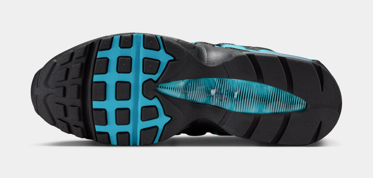 Exclusive Air Max 95 OG Mens Running Shoes (Black/Baltic Blue/Black/Pearl Grey) — 4 — Top View
