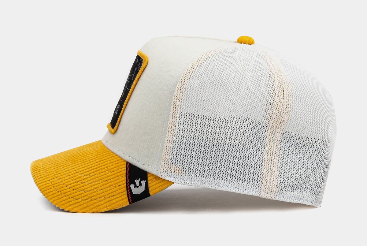 Exclusive Rehtnap Trucker Mens Hat (Yellow/Beige) — OS — Side View