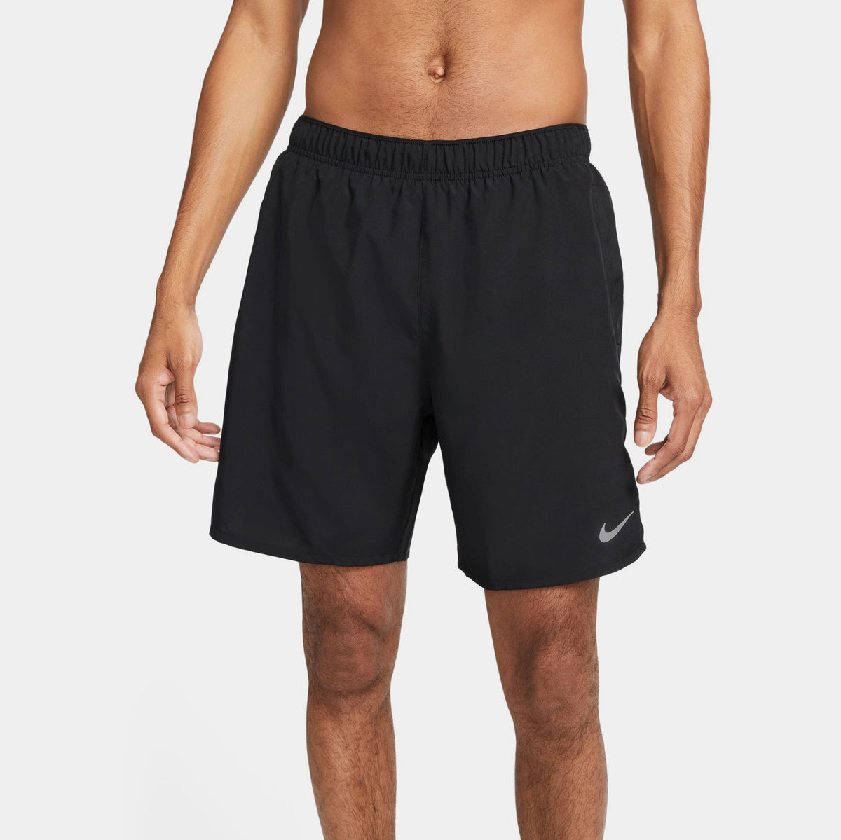 Exclusive Challenger Dri Fit 7" 2-In-1 Mens Shorts (Black/Black/Black) — S — Front View