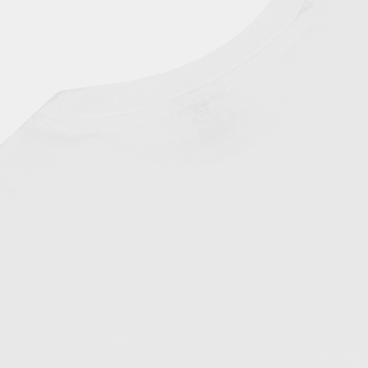 Exclusive Cropped Tee Mens Short Sleeve Shirt (White) — S — Side View