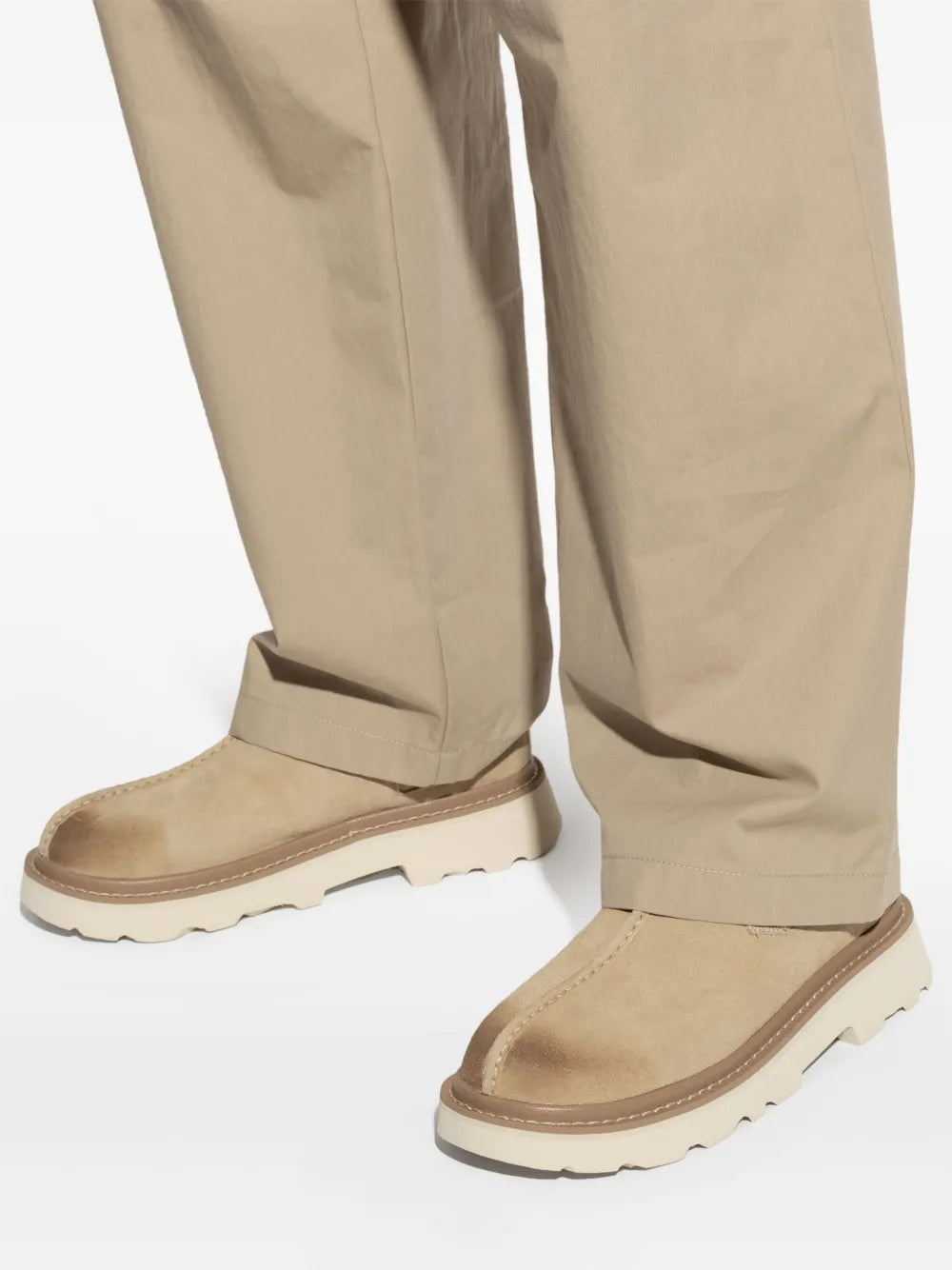M Tasman Lug Mules - - Leather - Beige