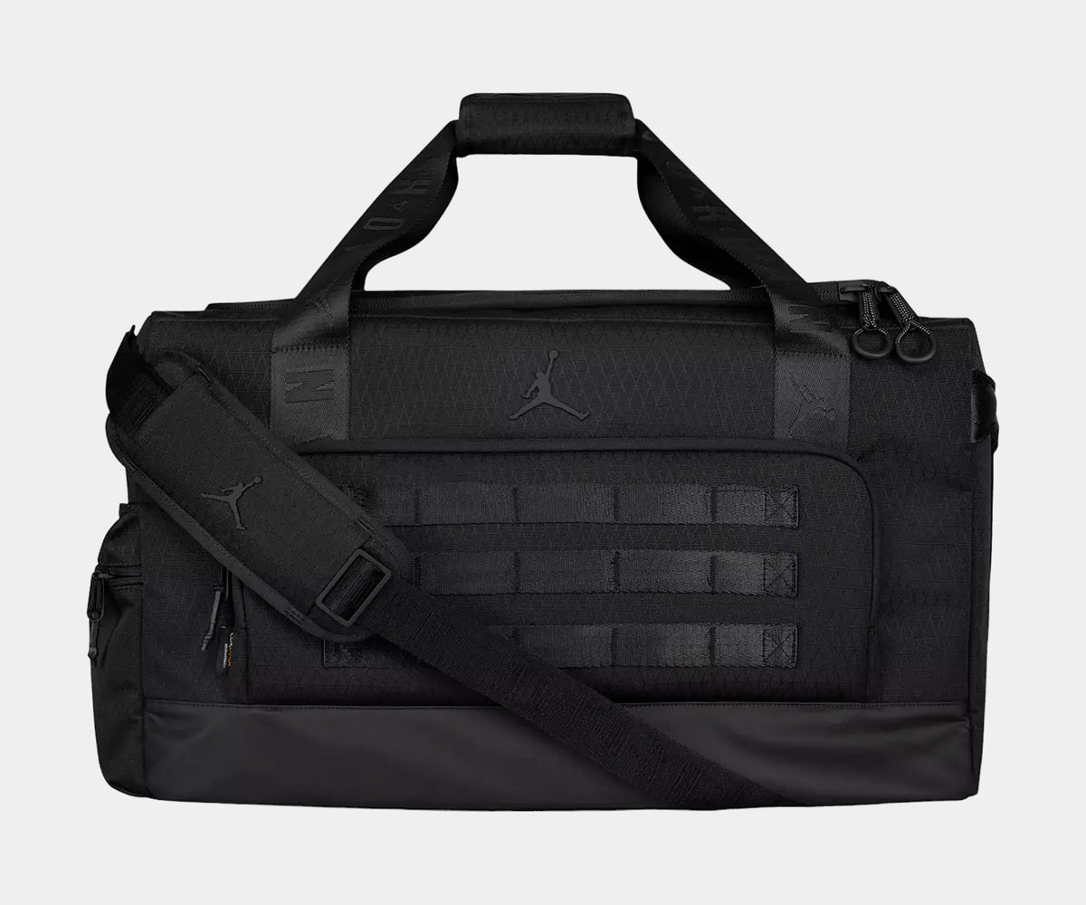 Exclusive Air Jordan Collectors Duffle Bag Mens Bag (Black) — OS — Front View