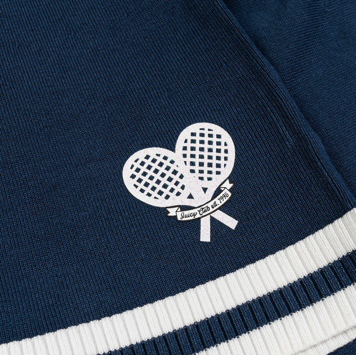 Exclusive Tennis Knit Womens Dress (Blue/White) — XS — Back View