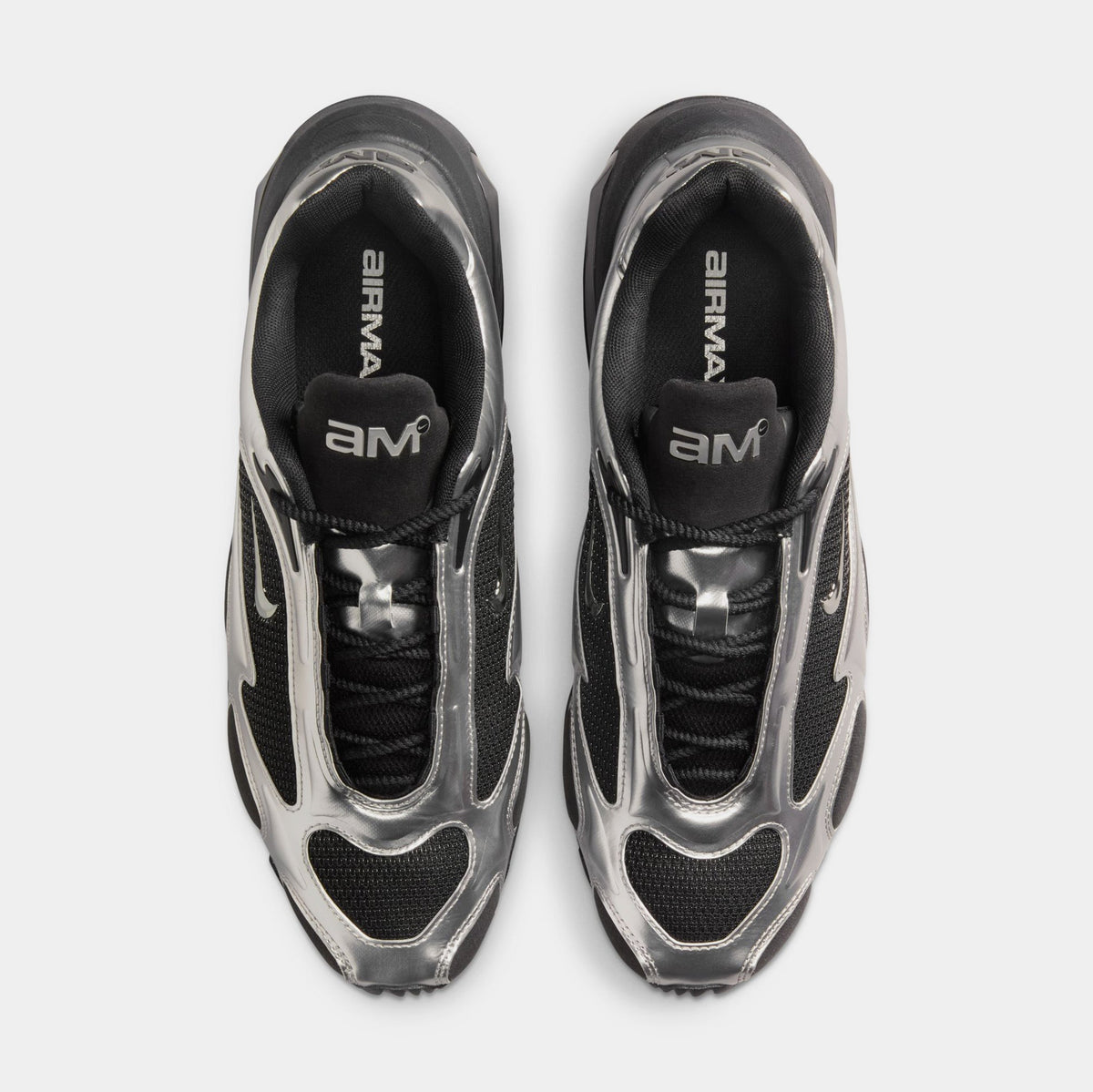 Exclusive Air Max Muse Womens Running Shoes (Black/Metallic Silver) — 5 — Side View