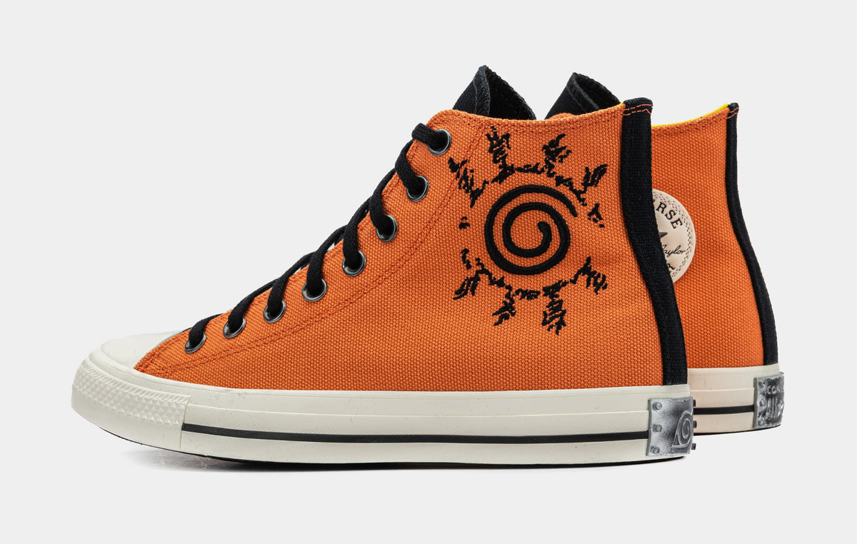 Exclusive Chuck Taylor All Star x Naruto Mens Lifestyle Shoes (Orange/White) — 4 — Detail View