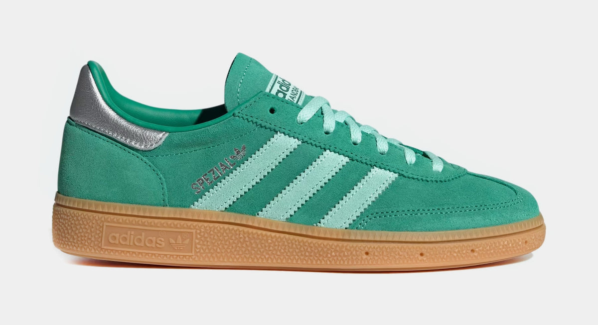 Exclusive Handball Spezial Womens Lifestyle Shoes (Semi Court Green/Clear Mint/Gum) — 5 — Front View