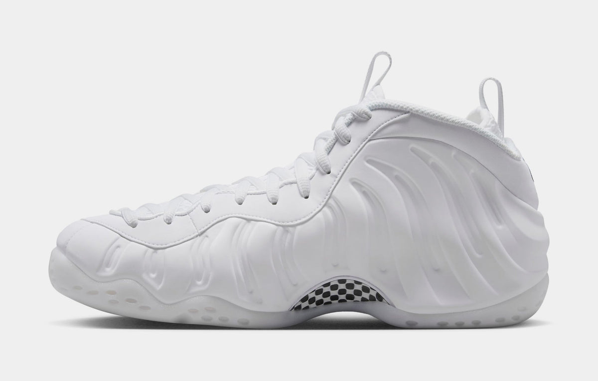 Exclusive Air Foamposite One Mens Lifestyle Shoes (White/White/White) — 8 — Back View
