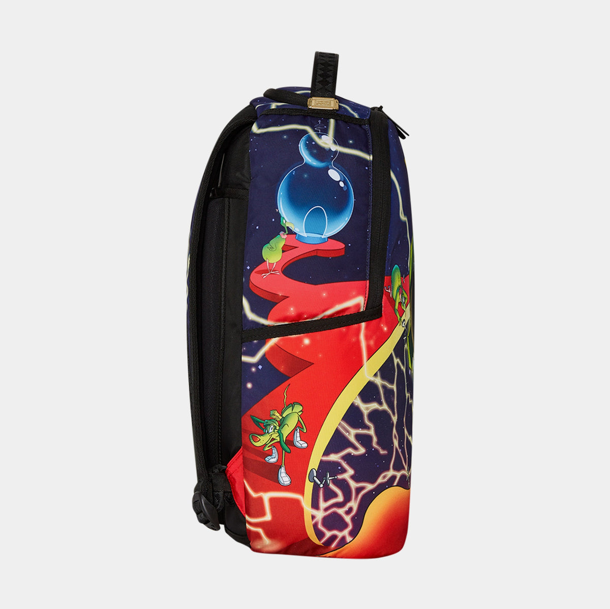 Exclusive Marvin Planet x Sharkmouth Mens Backpack (Blue/Orange) — OS — Back View