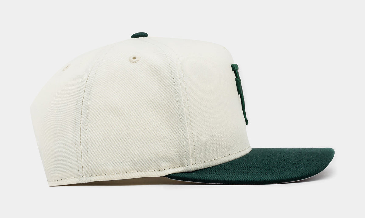 Exclusive Shoe Palace Exclusive Los Angeles Dodgers Upside Down 950AF Snapback Mens Hat (Green/Beige) — OS — Side View