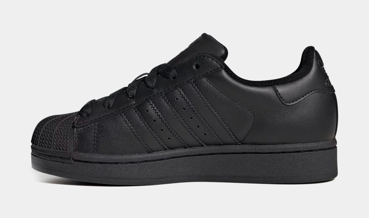 Exclusive Superstar II Grade School Lifestyle Shoes (Black) — 3Y — Back View