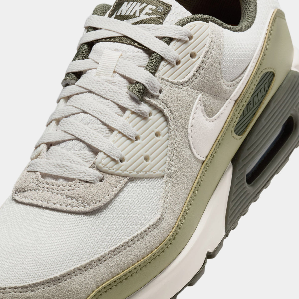 Exclusive Air Max 90 Mens Running Shoes (Nuetral Olive/Phantom/Light Orewood Brown) — 6 — Detail View