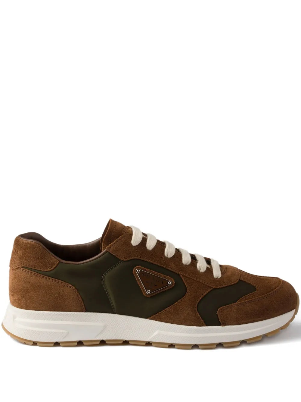 Suede-Panelled Low-Top