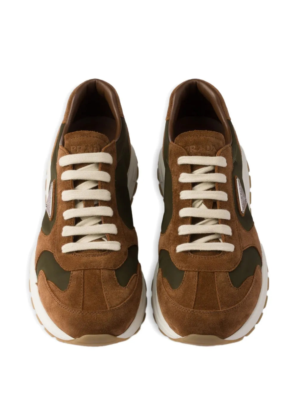 Suede-Panelled Low-Top