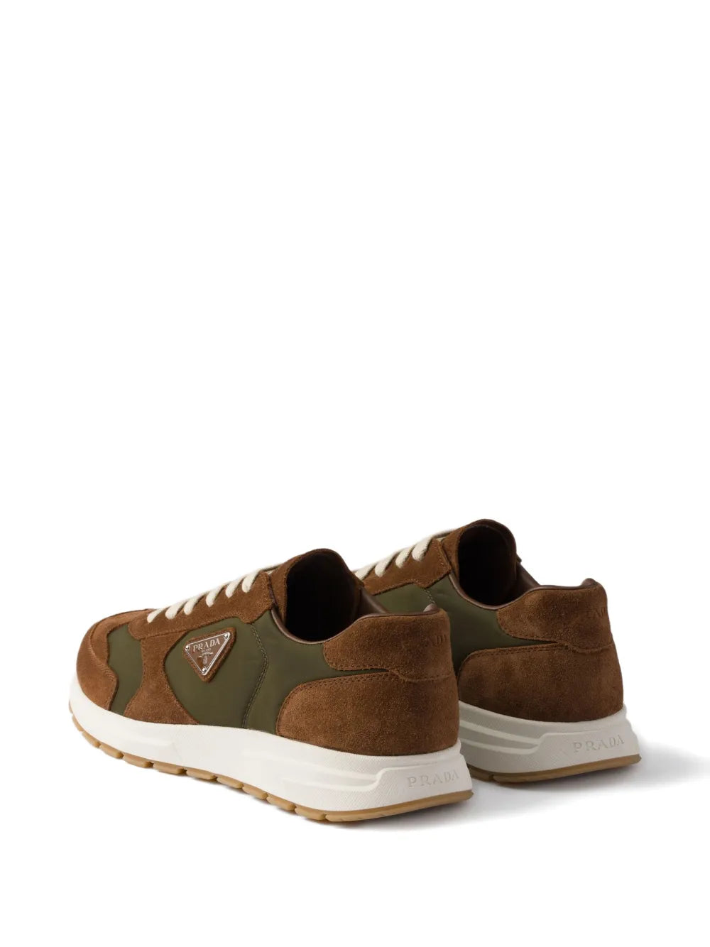 Suede-Panelled Low-Top