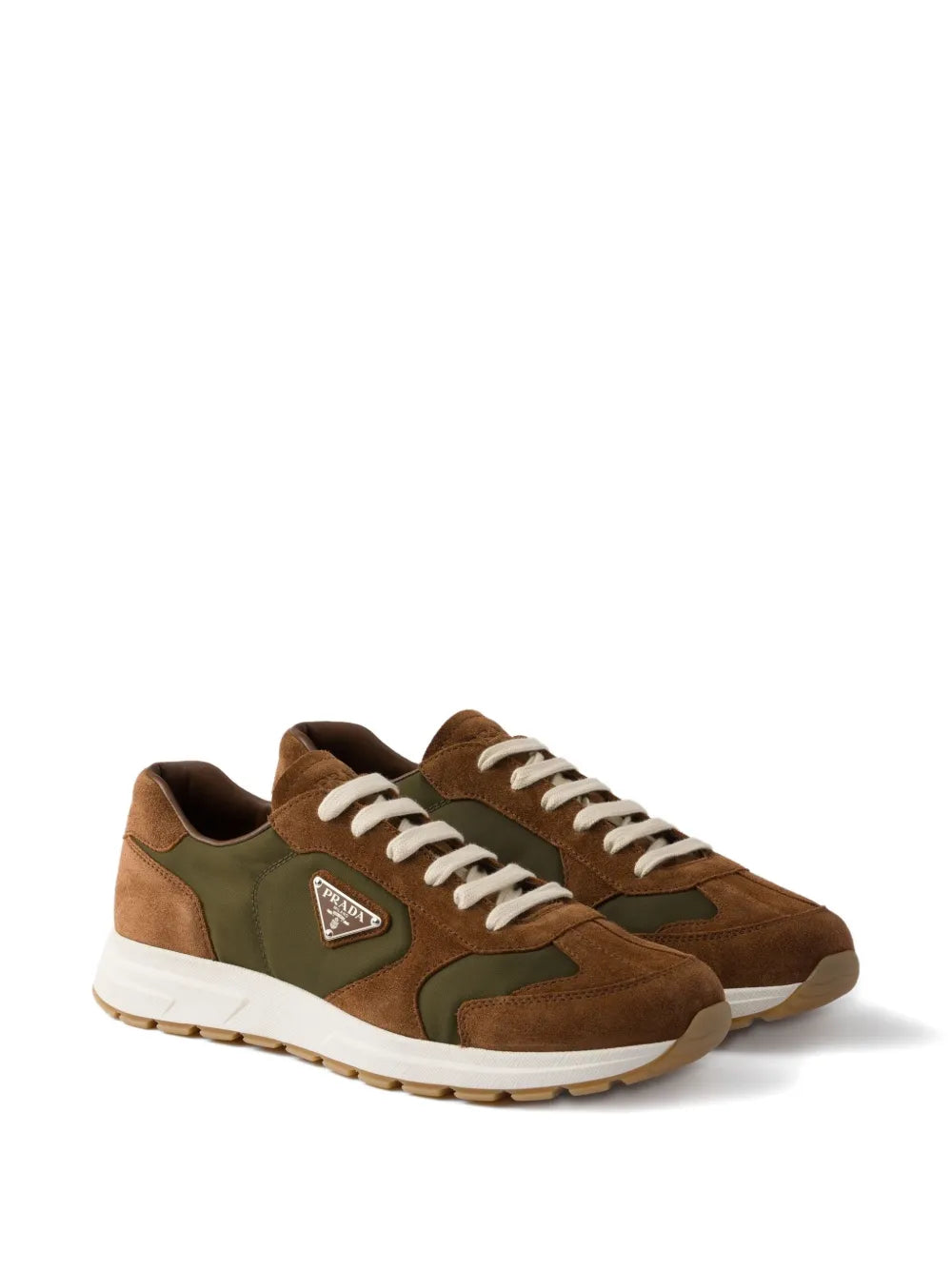 Suede-Panelled Low-Top