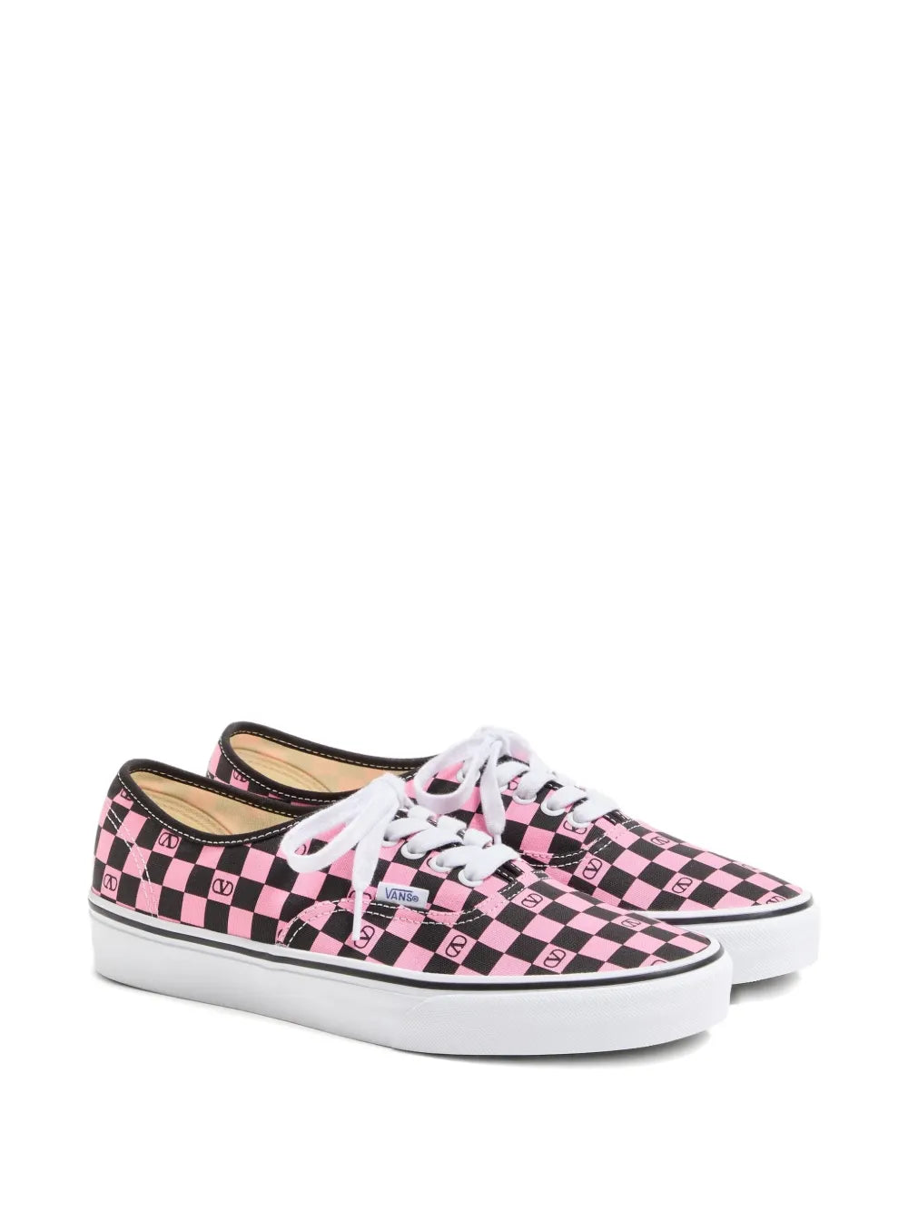 X Vlogo Checkerboard-Print Low-Top