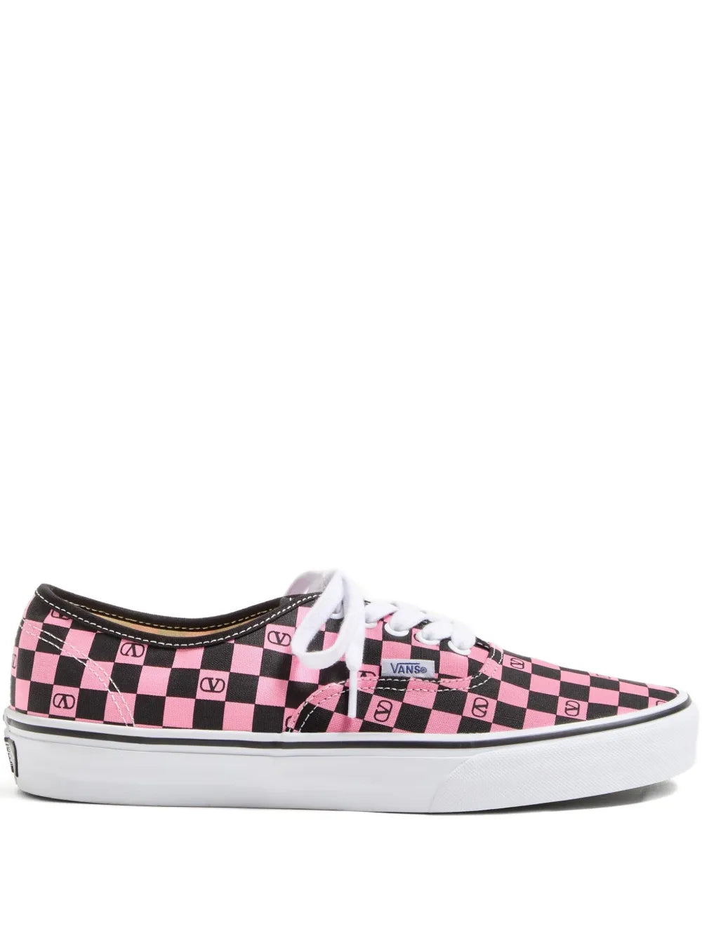 X Vlogo Checkerboard-Print Low-Top