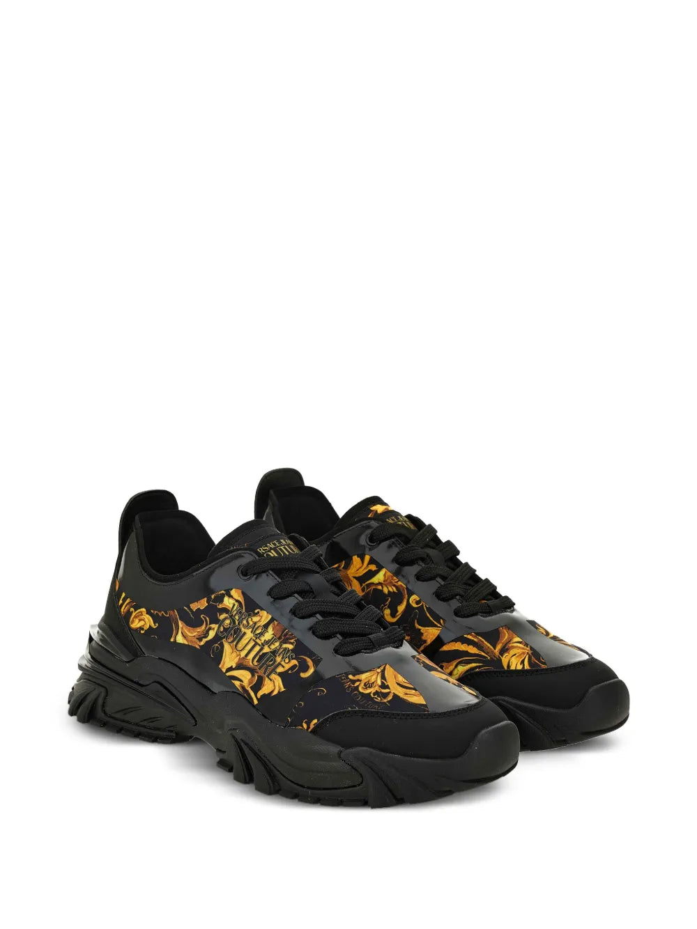 Jeans Couture Baroque-Print Trainers