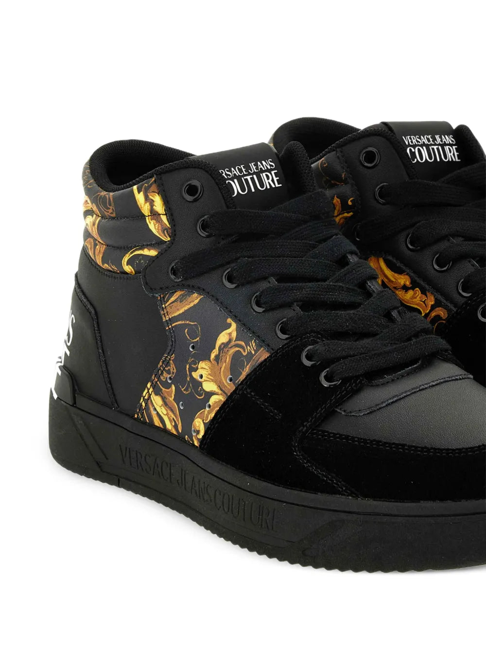 Jeans Couture Barocco-Print High-Top