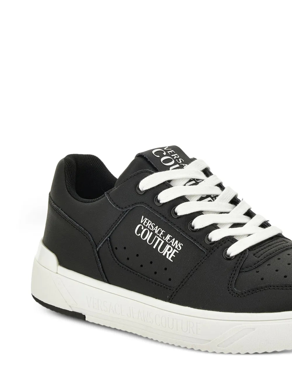 Jeans Couture Logo-Detailed Leather