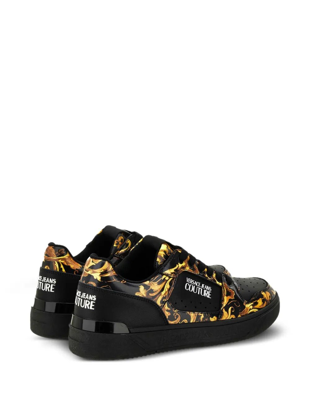 Jeans Couture Barocco-Print Lace-Up