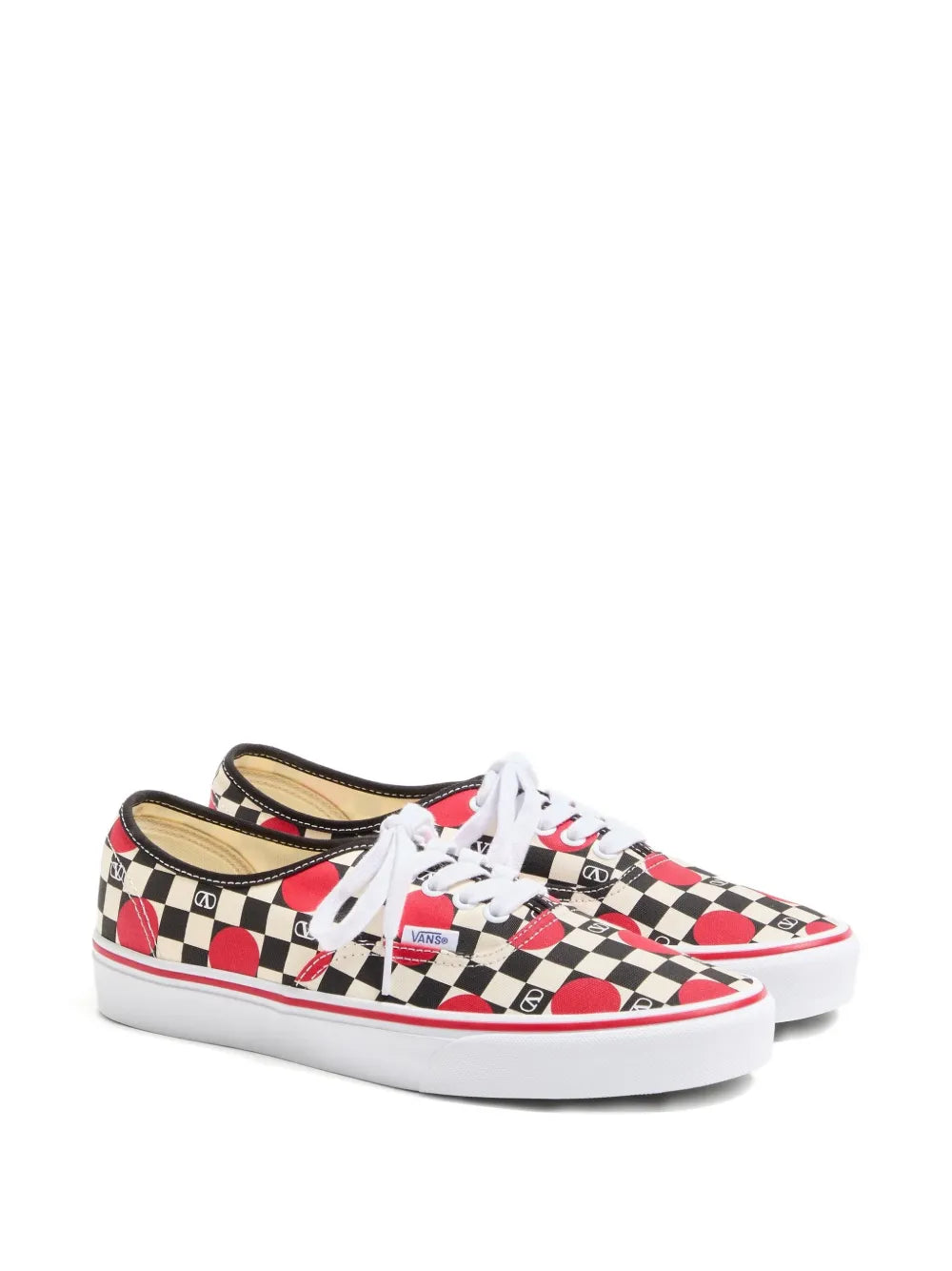 X Vlogo Checkerboard Polka-Dot Low-Top