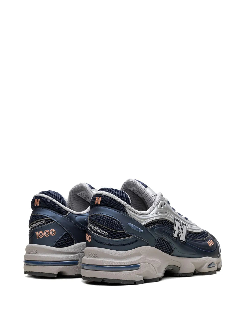 1000 Vintage Indigo/Silver Metallic Trainers