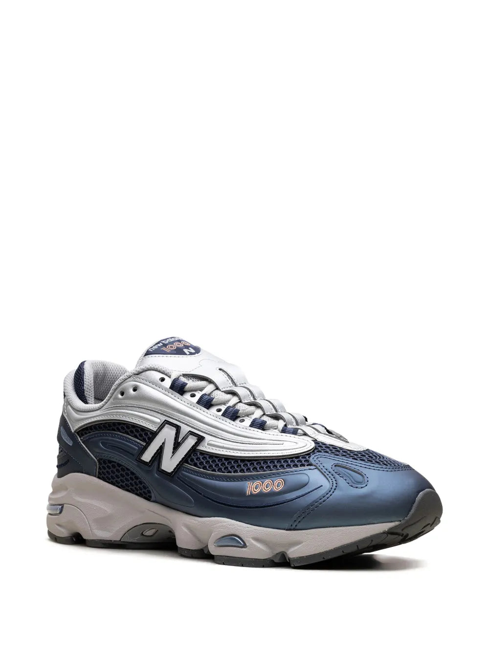 1000 Vintage Indigo/Silver Metallic Trainers